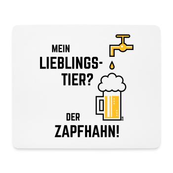 Mein Lieblingstier? Der Zapfhahn! (Bier / 2C) - Mousepad (Querformat) - Weiß - Vorne
