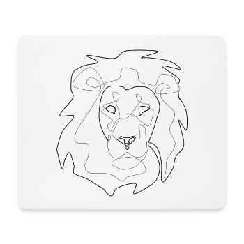 lion black - Mousepad (Querformat) - Weiß - Vorne