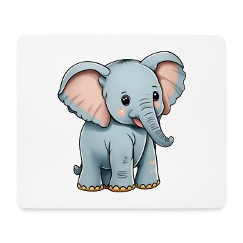 Totally cute elephant - Mouse Pad (horizontal) - white - Front