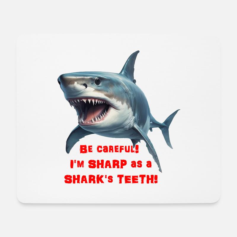 Sharp as a shark - Mouse Pad (horizontal) - white