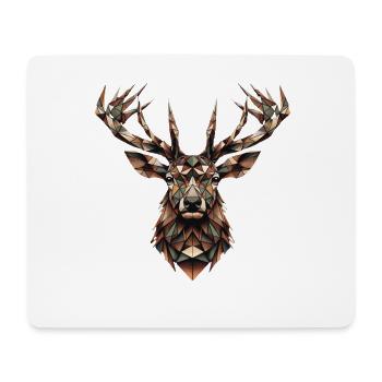 Polygon Deer Reindeer Art Gift Hunter Head - Mouse Pad (horizontal) - white - Front