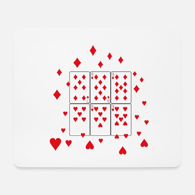 spielkarten,herzen,as,spielkarte,herz,herzen - Mousepad (Querformat) - Weiß