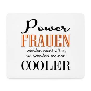 Power Frauen werden nicht älter, - Mousepad (Querformat) - Weiß - Vorne
