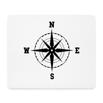 compass 01 - Mouse Pad (horizontal) - white - Front