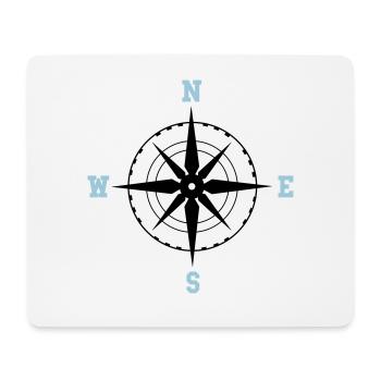 kompass 02 - Mousepad (Querformat) - Weiß - Vorne