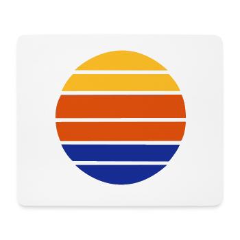Retro sun as a vintage circular shape - Mouse Pad (horizontal) - white - Front