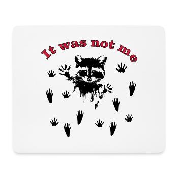 Racoon/Waschbär - Mousepad (Querformat) - Weiß - Vorne