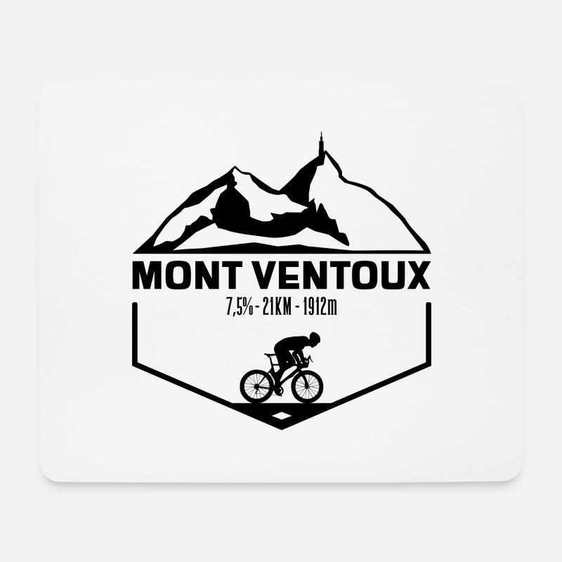 Mont Ventoux Black Edition - Mousepad (Querformat) - Weiß