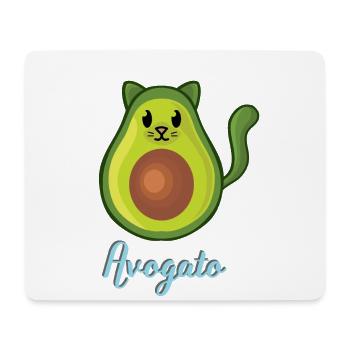 Avogato-Avocado-Katze Lustiger Avocato - Mousepad (Querformat) - Weiß - Vorne