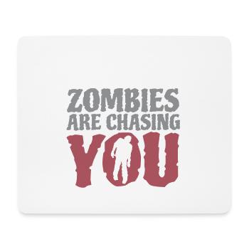 Run Like Zombies Are Chasing You - Mouse Pad (horizontal) - white - Front