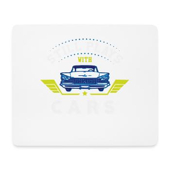 Still Plays With Cars - Mouse Pad (horizontal) - white - Front