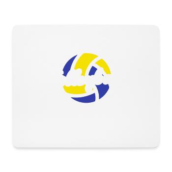 Ich trainiere Mädchen Volleyball - Mousepad (Querformat) - Weiß - Vorne