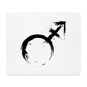 Homme transgenre Androgyne Vénus et Mars - Tapis de souris (format paysage) - blanc - Devant