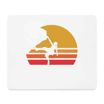 Retro Rock Climbing Mountain Cliff Nature - Mouse Pad (horizontal) - white - Front