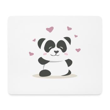Kawaii Panda - Tapis de souris (format paysage) - blanc - Devant