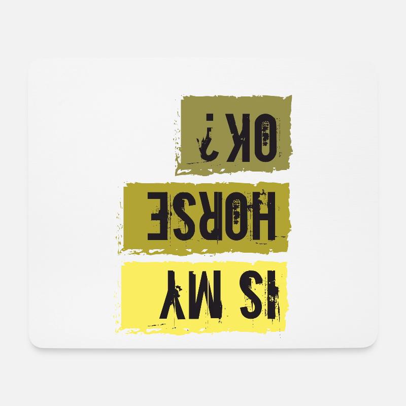 Ist mein Pferd OK - Mousepad (Querformat) - Weiß