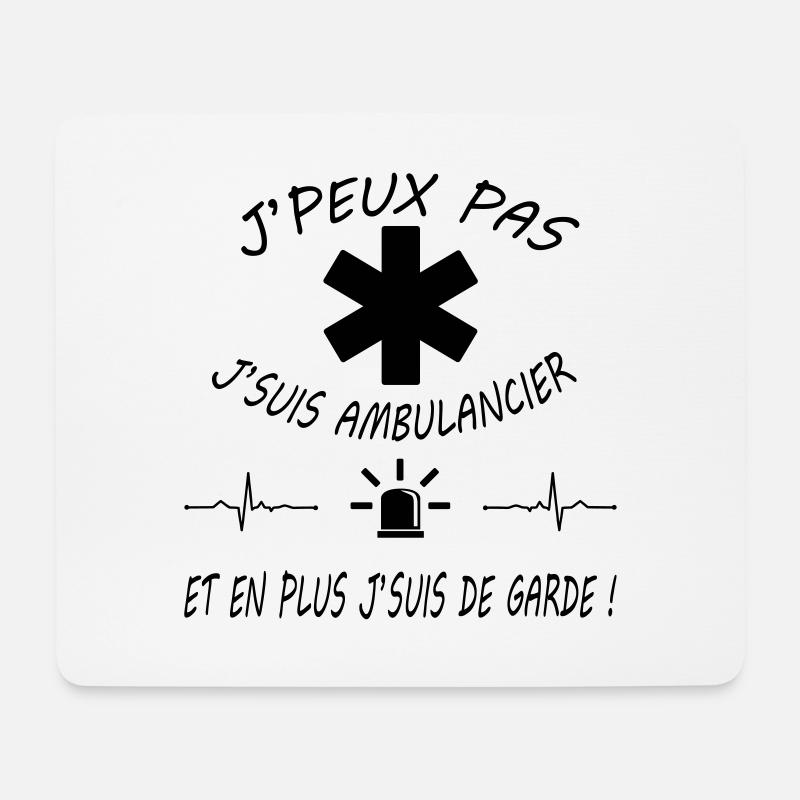 Ich kann kein Sanitäter sein - Mousepad (Querformat) - Weiß