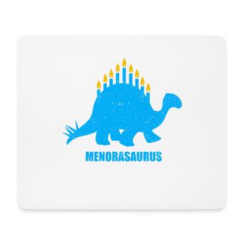 Menorasaurus Menorah Hanukkah Dinosaurier-Jude Channuk - Mousepad (Querformat) - Weiß - Vorne