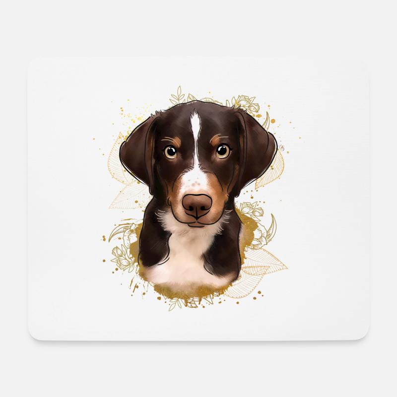Berner Sennen Hund - Mousepad (Querformat) - Weiß