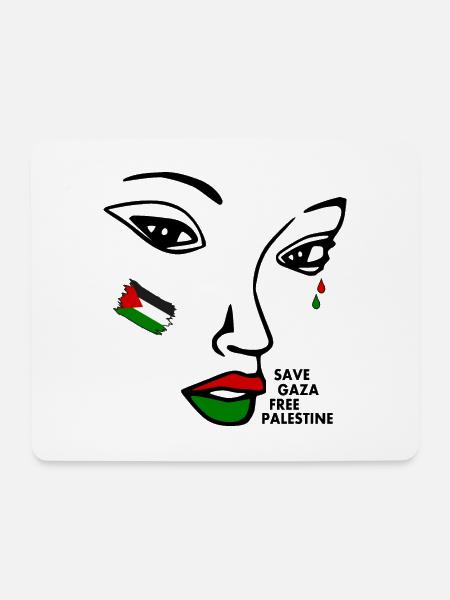 Save gaza free palestine women - Mouse Pad (horizontal) - white