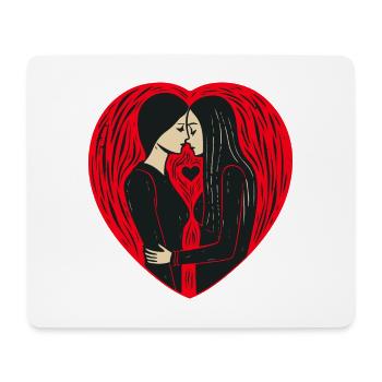 Embrace of Hearts - Mouse Pad (horizontal) - white - Front