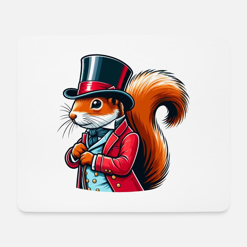 Direktor Eichhörnchen - Mousepad (Querformat) - Weiß