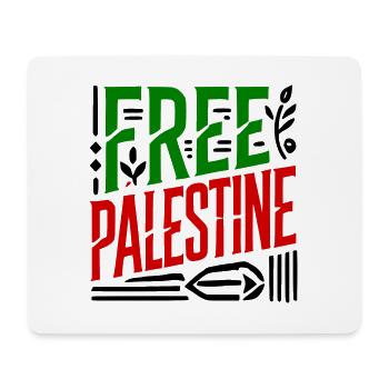 Free palestine - Mousepad (Querformat) - Weiß - Vorne