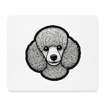 Pudel - Mousepad (Querformat) - Weiß - Vorne