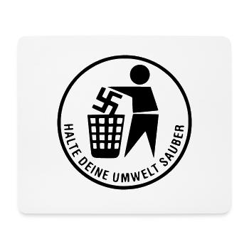 Fck nzs - halte deine umwelt sauber - Mousepad (Querformat) - Weiß - Vorne