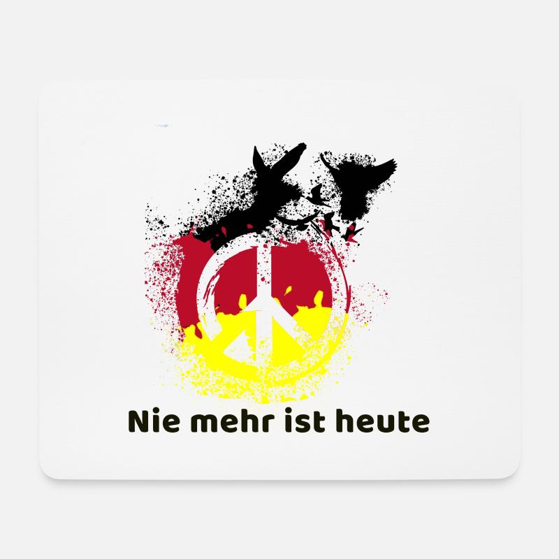 Peace, Deutschland, Friede, tauben, Flagge - Mousepad (Querformat) - Weiß