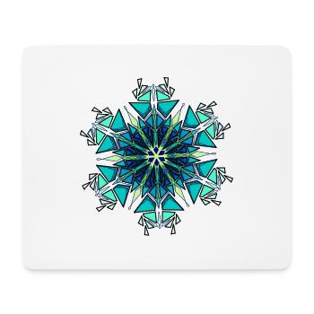 Flocon de neige - Tapis de souris (format paysage) - blanc - Devant