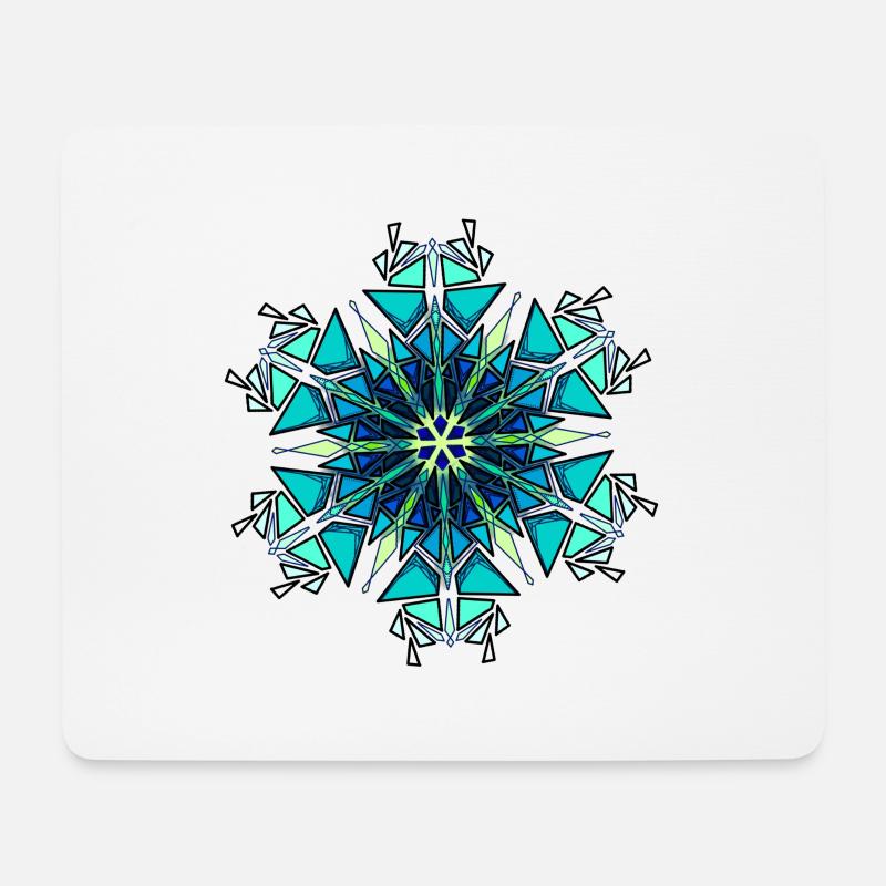 Schneeflocke - Mousepad (Querformat) - Weiß