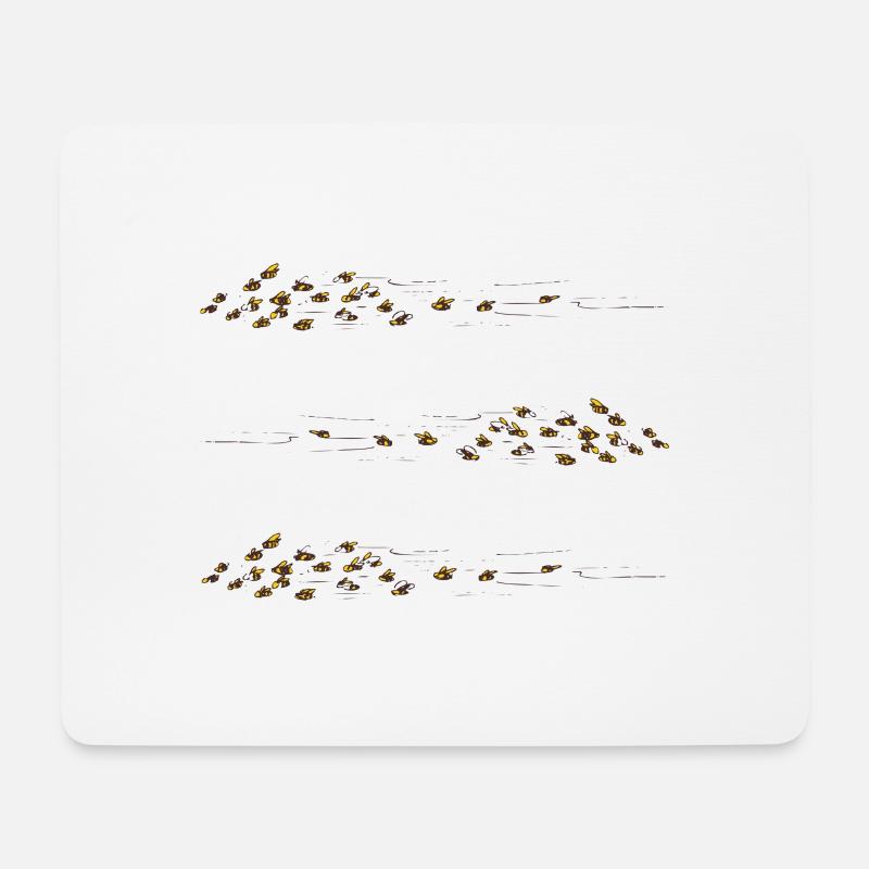 Swarm of bees - Mouse Pad (horizontal) - white