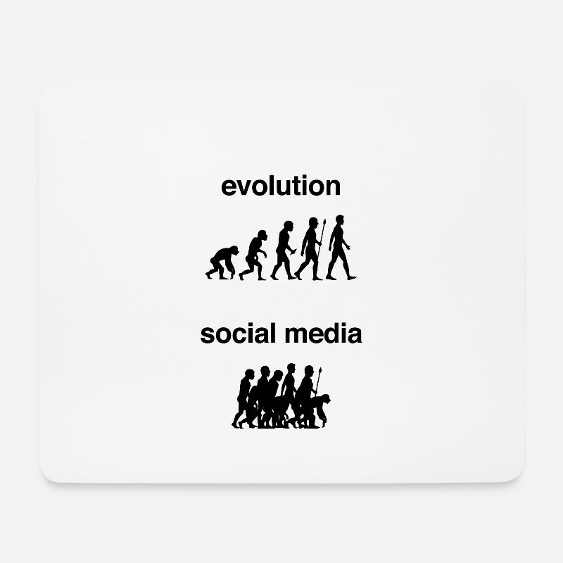internet evolution - Mousepad (Querformat) - Weiß
