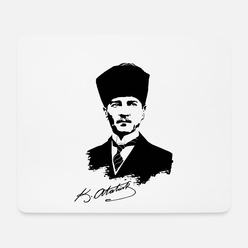 Mustafa Kemal Atatürk Vater der Türkei - Mousepad (Querformat) - Weiß