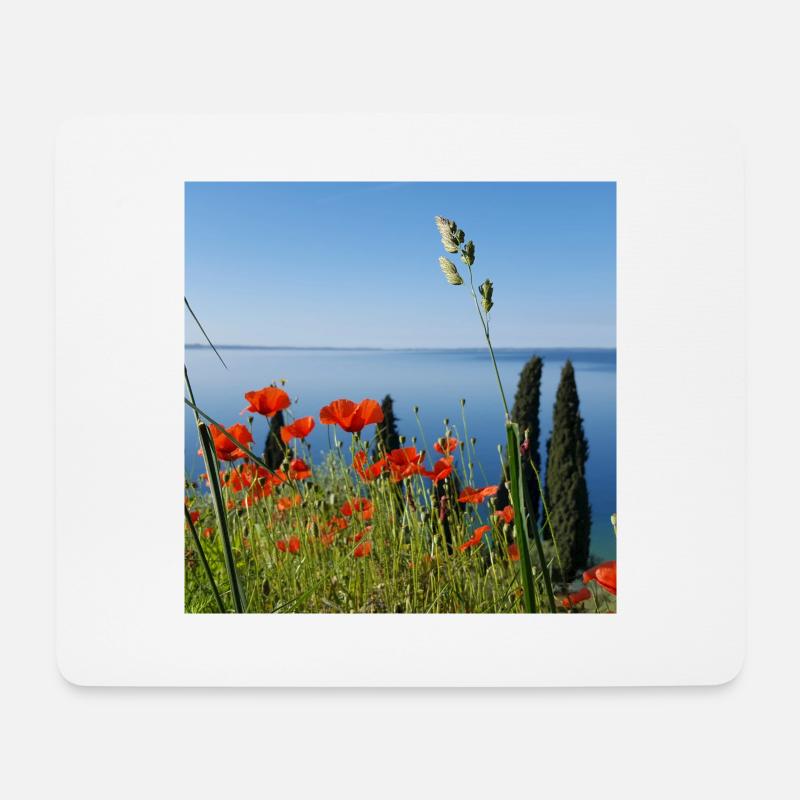 Gardasee - Mousepad (Querformat) - Weiß