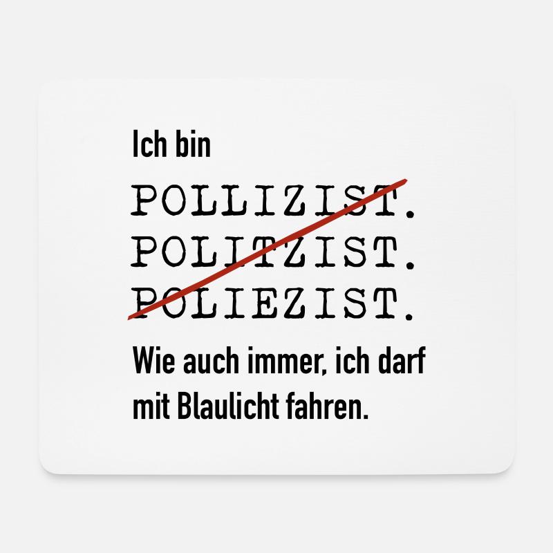 Ich bin Polizist - Mousepad (Querformat) - Weiß