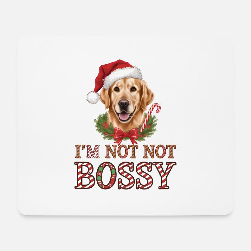 Golden Retriever Weihnachten Süß - Mousepad (Querformat) - Weiß