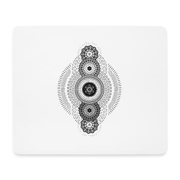 Metatrons schwarze geometrische Dimension - Mousepad (Querformat) - Weiß - Vorne