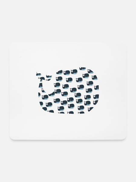 Wale - Mousepad (Querformat) - Weiß
