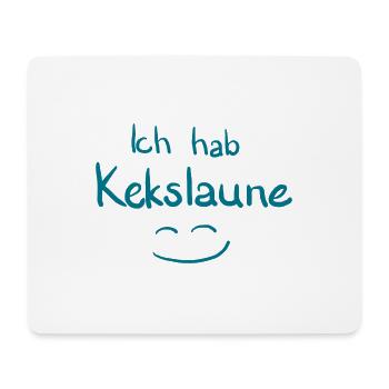 Kekslaune türkis - Mousepad (Querformat) - Weiß - Vorne