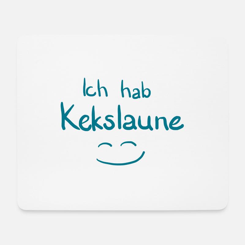 Kekslaune türkis - Mousepad (Querformat) - Weiß