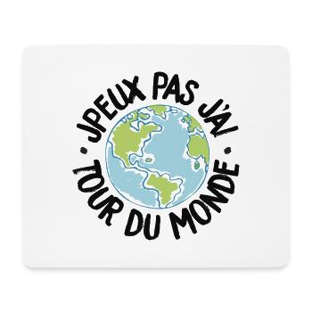 J'peux pas j'ai tour du monde - Tapis de souris (format paysage) - blanc - Devant