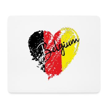 Belgium Heart | Belgien Herz - Mousepad (Querformat) - Weiß - Vorne
