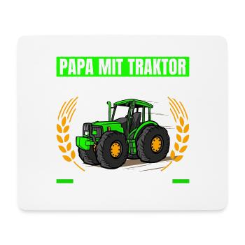 Landwirtschaft Papa Mit Traktor Trecker - Mousepad (Querformat) - Weiß - Vorne