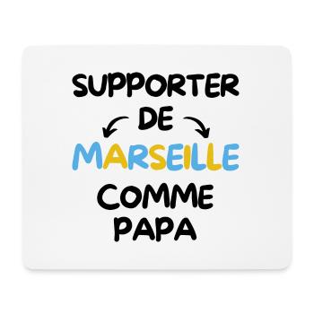 Supporter de Marseille comme papa - Tapis de souris (format paysage) - blanc - Devant