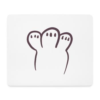 Braune Pfote - Mousepad (Querformat) - Weiß - Vorne