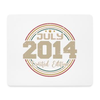 2014 Anniversaire Juillet 2014 Cadeau Juillet 2014 - Tapis de souris (format paysage) - blanc - Devant