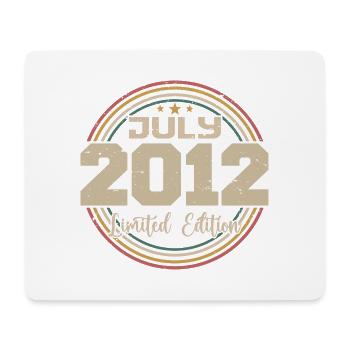 2012 Anniversaire Juillet 2012 Cadeau Juillet 2012 - Tapis de souris (format paysage) - blanc - Devant