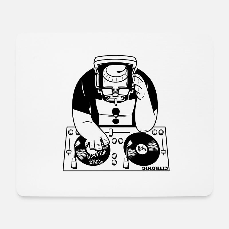 DJ - Mousepad (Querformat) - Weiß